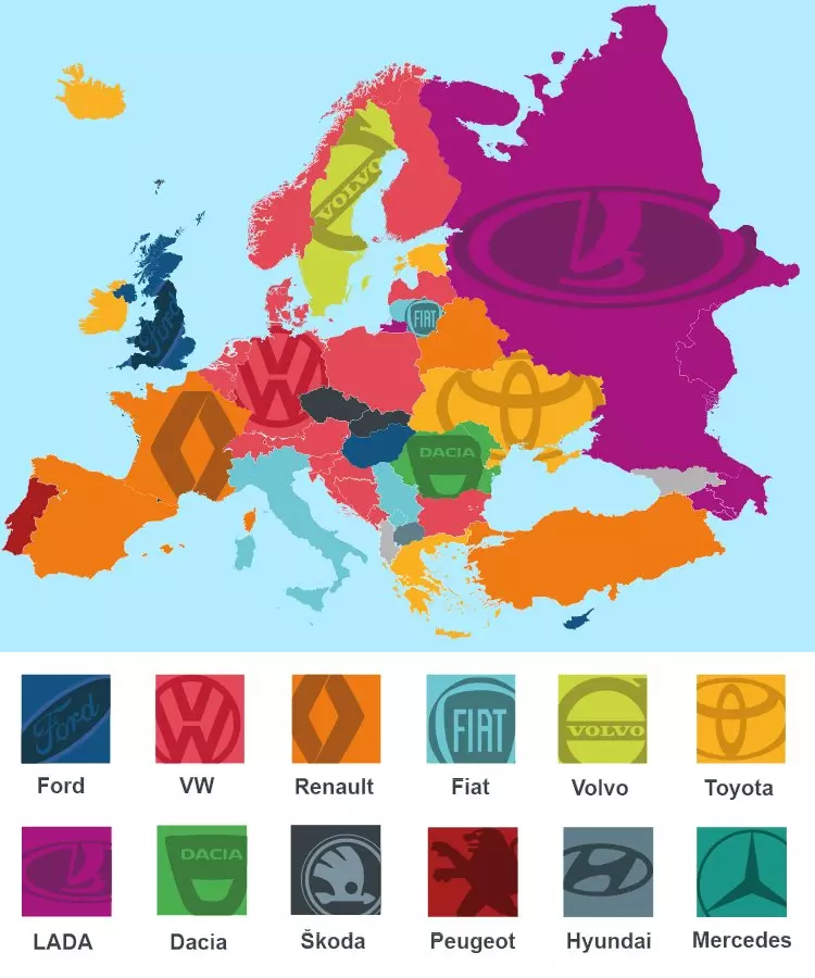 Europe's most popular car brands revealed | InsuretheGap©