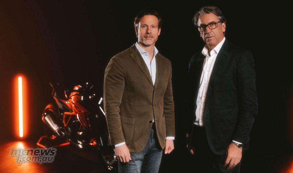 KTM CEO Stefan Pierer and Co-CEO Gottfried Neumeister