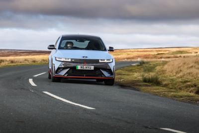 Hyundai Ioniq 5 N, front, driving